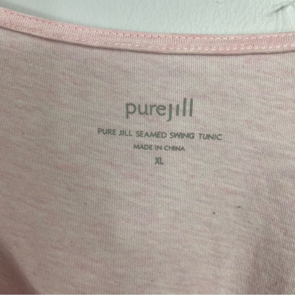 J. Jill Size XL Pink Seamed Swing Tunic Long Sleeve T-Shirt Top AG8 - Picture 5 of 6